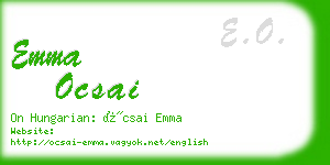 emma ocsai business card